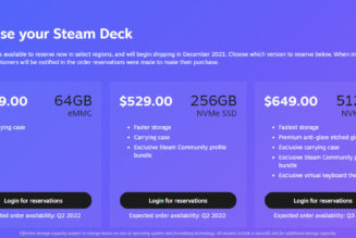 New Steam Deck reservations now showing ‘expected order availability’ in Q2 and Q3 2022