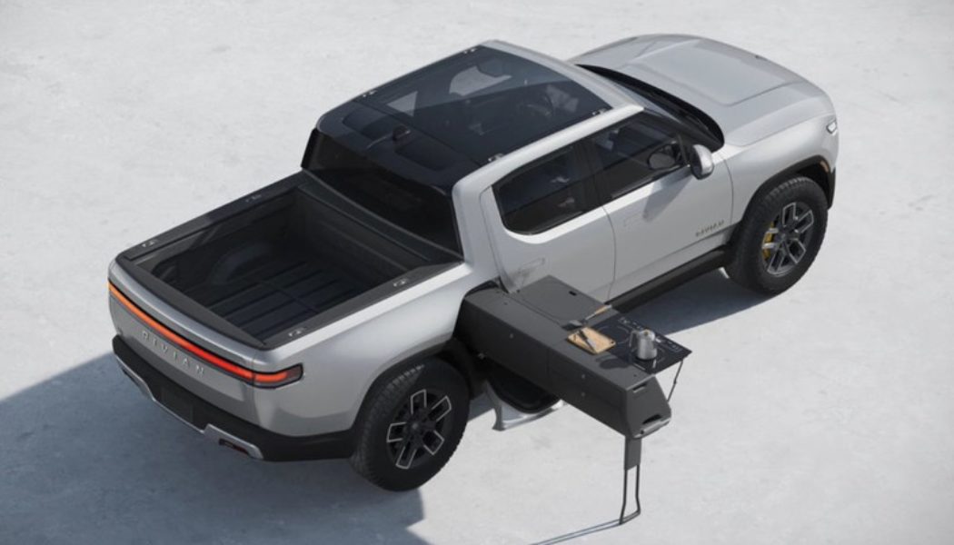 Rivian and Snow Peak Combine For the Ultimate Outdoor Kitchen