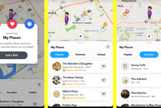 Snapchat’s built-in map will start recommending places for you to visit