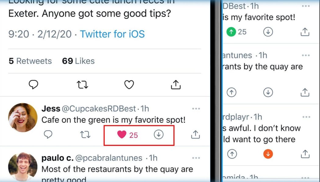 Twitter is Testing Tweet Upvote & Downvote Buttons