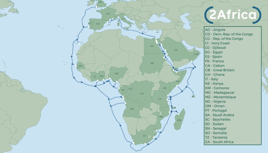 2Africa Adds 4 New Branches to its Continent Spanning Undersea Cable