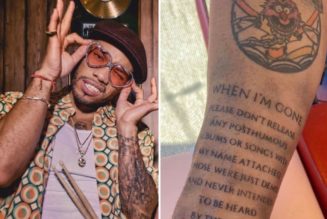 Anderson .Paak Shares Picture of Tattoo Warning Against Releasing Posthumous Music