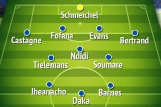 Soumare and Maddison start, Predicted Leicester City line-up (3-4-1-2) vs Manchester City