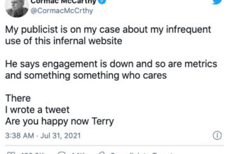 Twitter verifies fake Cormac McCarthy account (again)