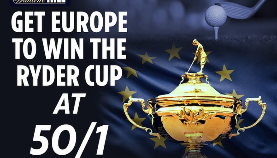 2021 Ryder Cup Betting Tips – Get Enhanced Odds of 50/1 on a European win at William Hill