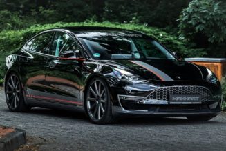 MANHART Adds Power, Carbon Fiber, Rims and Decals to the All-Electric Tesla Model 3