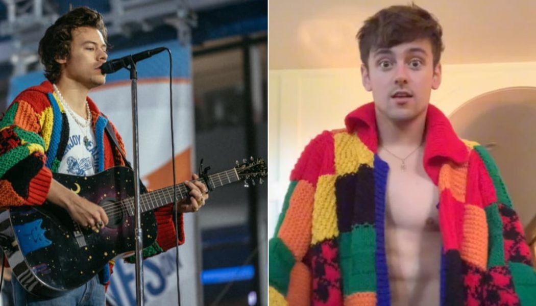 Tom Daley’s “Harry Styles Cardigan” Is Finally Finished, and Yes, We Have a Crochet Tutorial