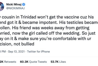 Twitter won’t act on Nicki Minaj tweet irresponsibly linking COVID-19 vaccine to impotency