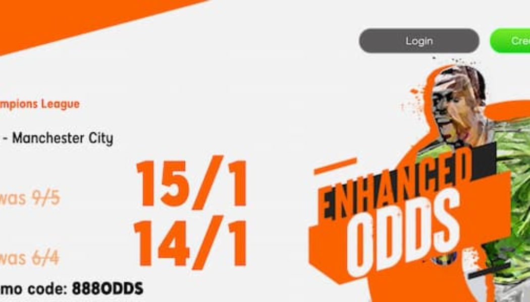 UCL PSG vs Manchester City betting tips – Get Enhanced Odds of 14/1 on City at 888sport