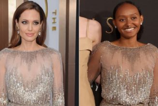 Angelina Jolie’s Daughter Zahara Wears Her Mum’s 2014 Oscar Dress to the Eternals Premiere