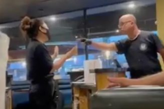 Anti-Masker Gets 2-Pieced In The Face After Angry Tirade At Diner