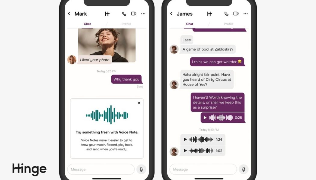 Hinge adds voice notes and voice prompts to dating profiles