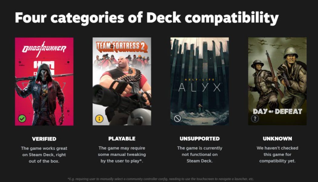 PC games that run great on the Steam Deck will get a special ‘Verified’ check mark
