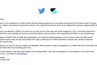 Scroll is shutting down in ‘approximately’ 30 days to become part of Twitter Blue