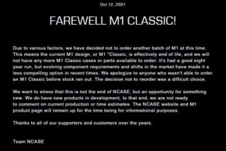 The Ncase M1, a crowdfunded marvel of a PC case, has been discontinued