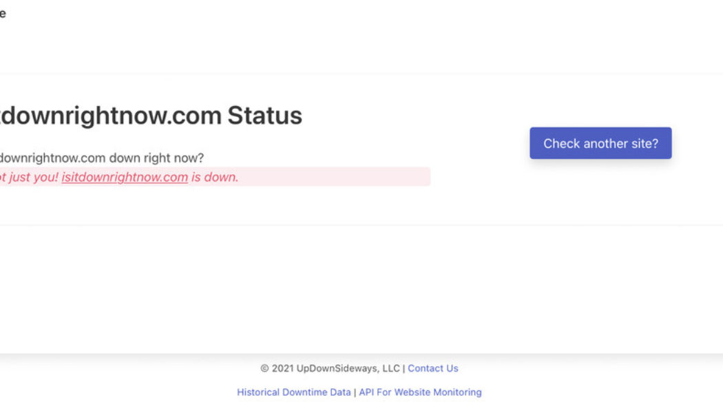 Twitter, Is It Down, and tons of other sites were struggling due to the Facebook outage
