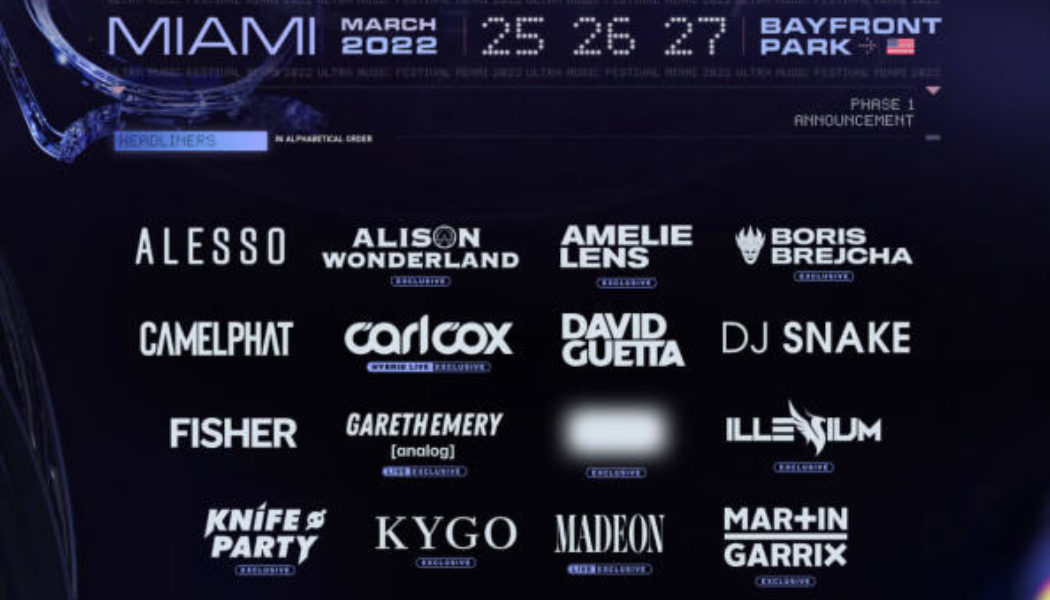Ultra Music Festival Announces First Artists for 2022: See the Phase 1 Lineup