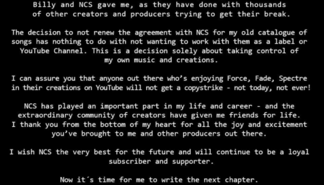 Alan Walker Declines to Renew Trio of Early NCS Releases, Citing Desire to Take Ownership of His Music