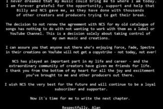 Alan Walker Declines to Renew Trio of Early NCS Releases, Citing Desire to Take Ownership of His Music