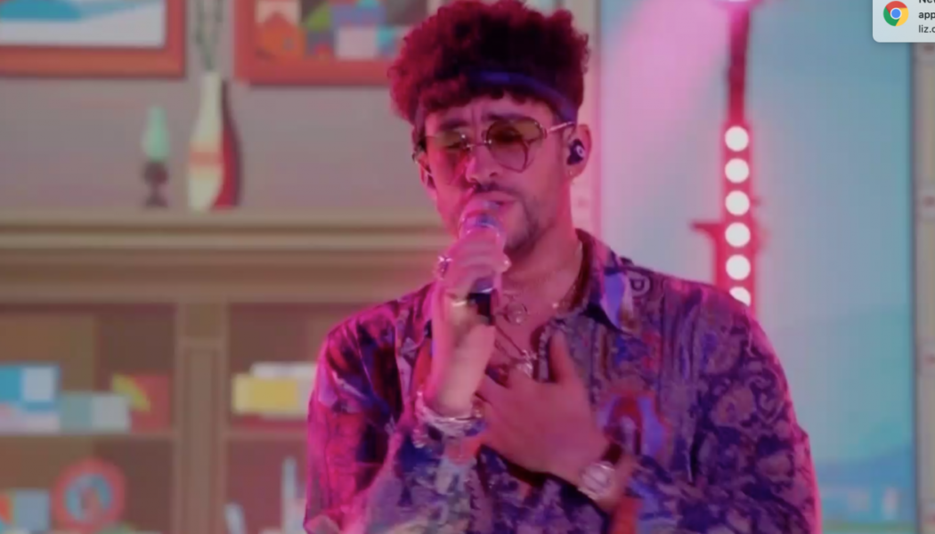 Bad Bunny Rocks Out During Latin Grammy Performance