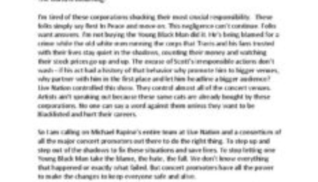 Chuck D Calls Out Live Nation For ‘Cashing In On Black Pain, Trauma, And Death’