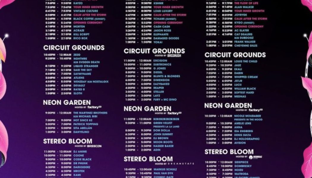 Here Are the EDC Orlando 2021 Set Times and Schedule