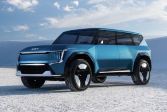 Kia’s Electric SUV Concept Unveils Futuristic Designs That Include a 27-Inch Display
