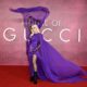 Lady Gaga Stuns in Billowing Purple Chiffon Gown on First ‘House of Gucci’ Red Carpet