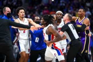 Malice In The Pizza Palace?: LeBron James & Isaiah Stewart Nearly Come To Blows, #NBA Twitter Reacts