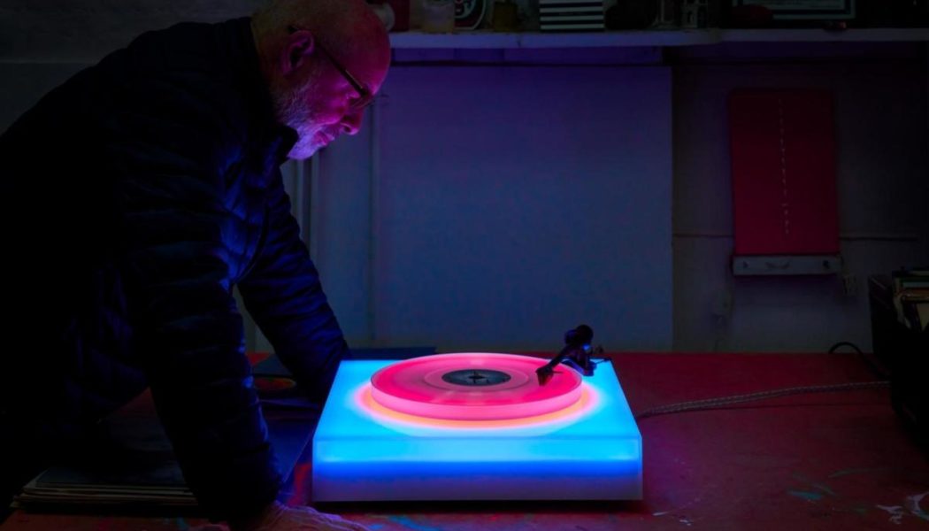Brian Eno Develops Limited Batch of Mesmerizing, Color-Changing Turntables
