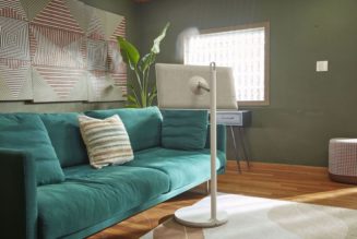 LG made a battery-powered TV that you can wheel around on a stand