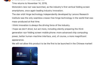 Motorola will try foldable phones again with a third-generation Razr