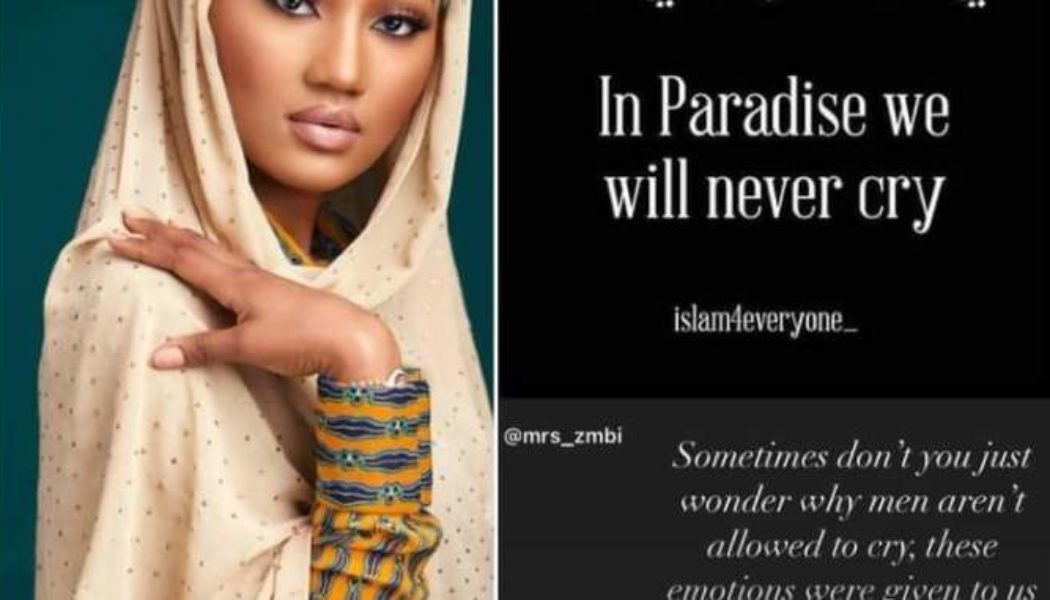 Buhari’s Daughter, Zahra Slams Culture Of Men Not Crying