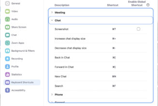 How to find keyboard shortcuts for Zoom