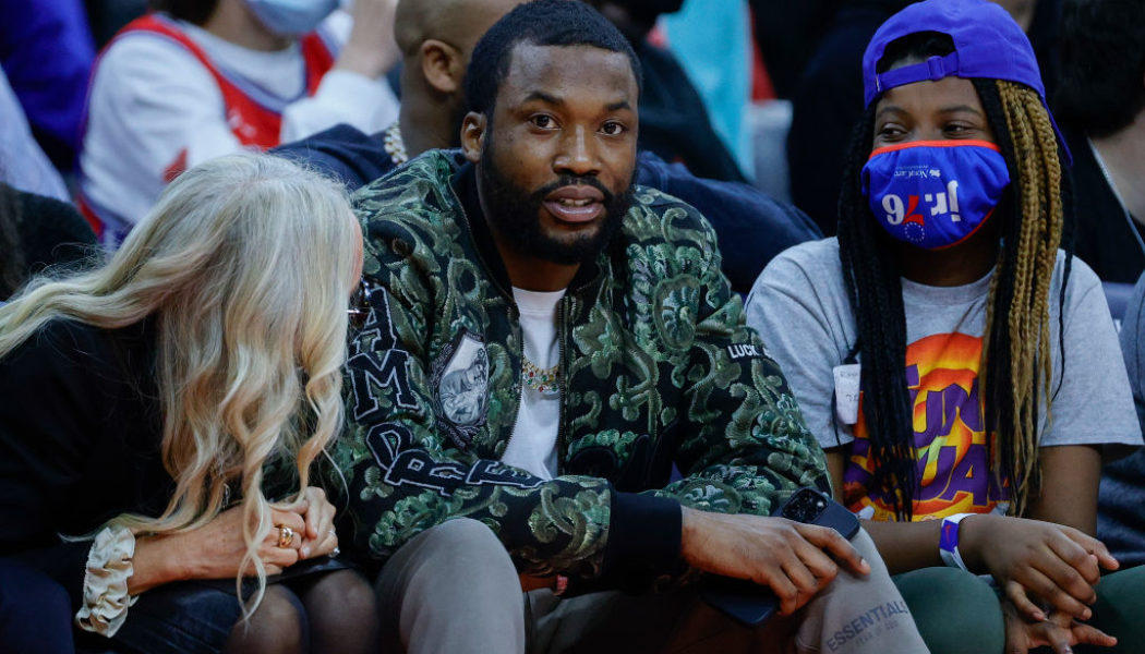Meek Mill Celebrates Philadelphia 76ers Win Over Lebron James-Less Lakers By Crashing Press Conference