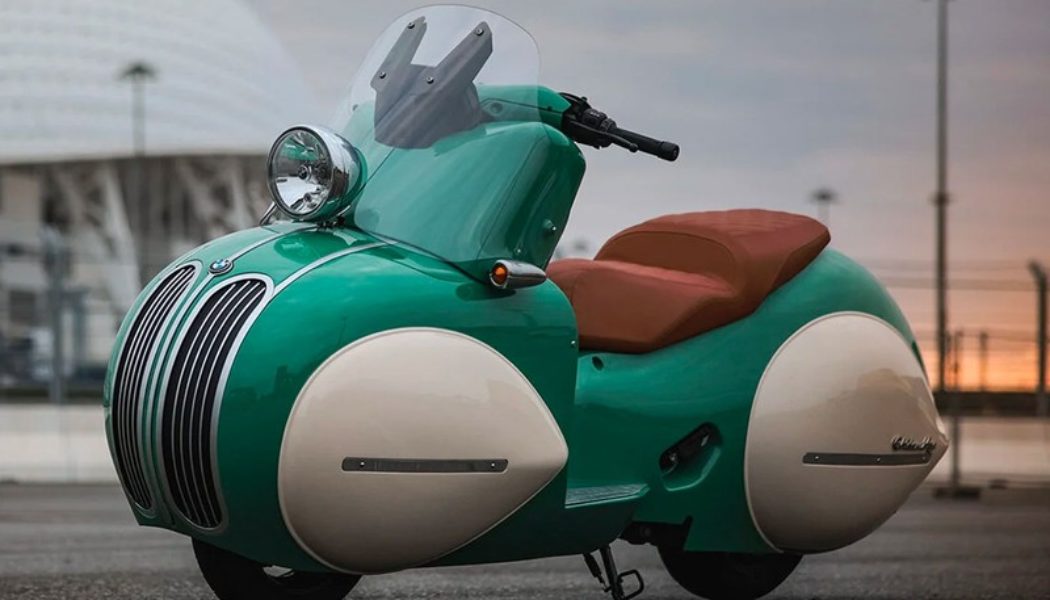 NMoto Golden Age Transforms BMW Scooter Into Art Deco Streamliner