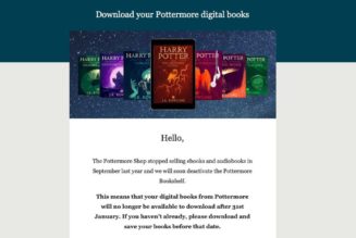 PSA: Redownload your Harry Potter e-books from Pottermore before they disappear for good