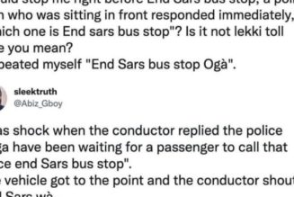 Reactions As Commuter Calls Bus Stop Close To Lekki Toll Gate #EndSARS