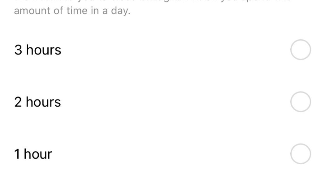 Instagram is reportedly removing shorter daily time limit options from its app