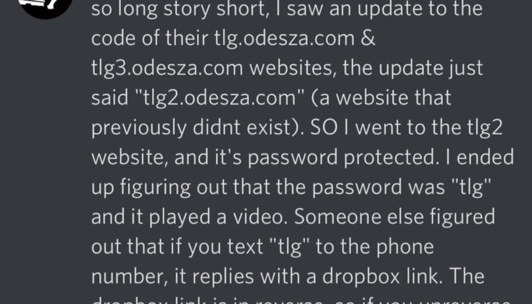 Listen: ODESZA Ask “Is There Ever a Last Goodbye?” With Decoded Audio Snippet