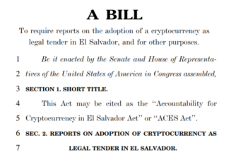 New bill aims to ‘mitigate risks’ to US from El Salvador’s Bitcoin Law