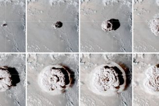 Satellite images show just how ridiculously high the Tonga volcanic plume rose