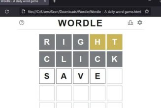 Wordle will be free forever because you can right-click to save the whole game