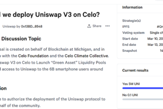 Celo foundation proposes to deploy Uniswap V3 on its native blockchain