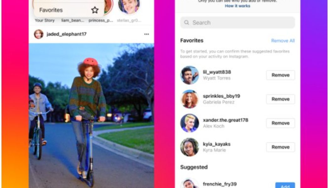 Instagram Introduces “Favorites List”