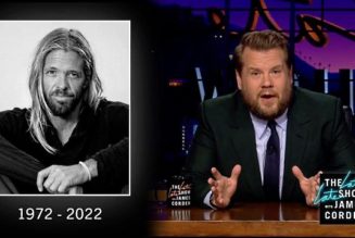 JAMES CORDEN Honors TAYLOR HAWKINS On ‘The Late Late Show’