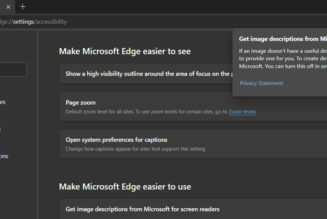 Microsoft Edge now automatically generates image labels for screen readers