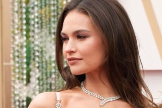 Okay, I Can’t Get Over the Thigh-High Slit in Lily James’s Oscars Dress