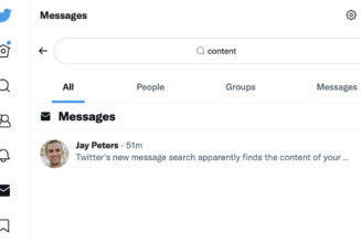Twitter’s DM search will finally actually help you find conversations