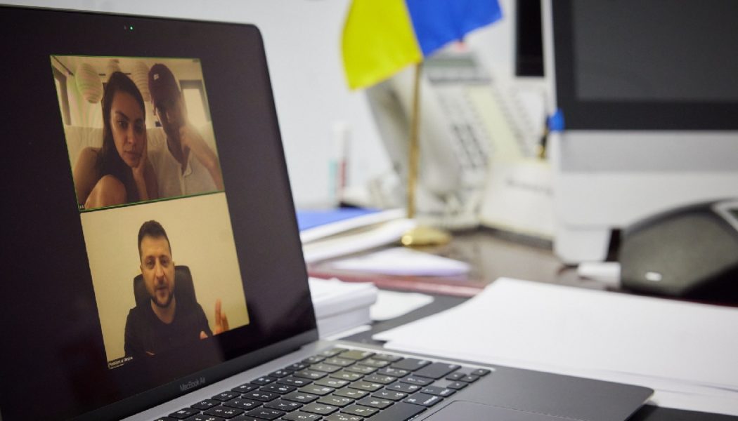 Ukrainian President Zelensky Thanks Mila Kunis and Ashton Kutcher for Raising $35 Million in Aid